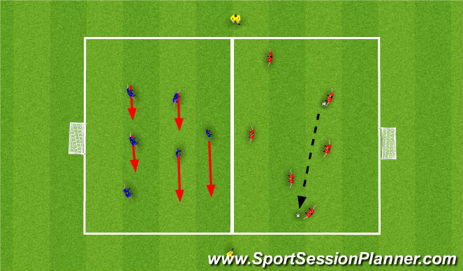 Football/Soccer Session Plan Drill (Colour): SSG