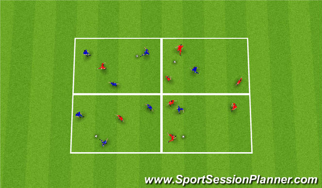 Football/Soccer Session Plan Drill (Colour): Arrival Activity