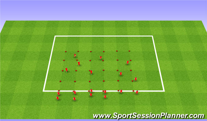 Football/Soccer Session Plan Drill (Colour): Warm Up