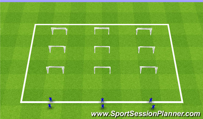 Football/Soccer Session Plan Drill (Colour): Conditioned Game