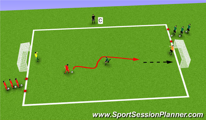 Football/Soccer Session Plan Drill (Colour): santa clara- Olders