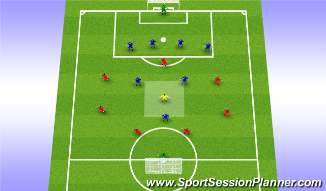 Football/Soccer Session Plan Drill (Colour): SSG