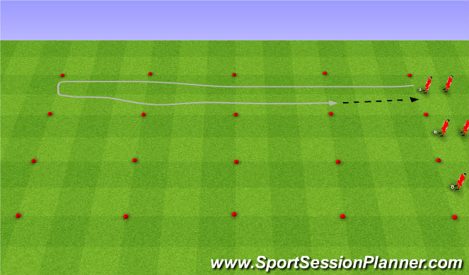 Football/Soccer Session Plan Drill (Colour): Technical warm up.