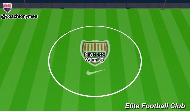 Football/Soccer Session Plan Drill (Colour): Warm Up