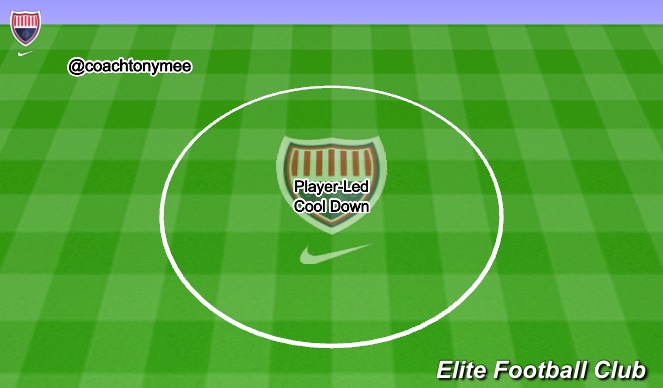 Football/Soccer Session Plan Drill (Colour): Cool Down