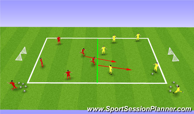 Football/Soccer Session Plan Drill (Colour): 4v2 Possession Game