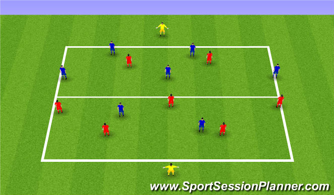 Football/Soccer Session Plan Drill (Colour): Passing