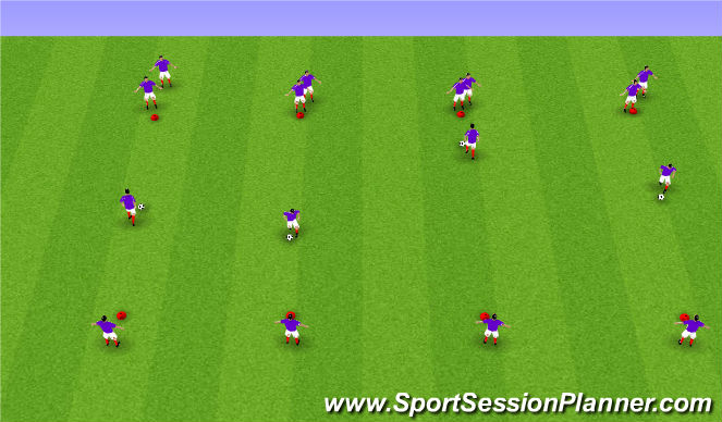 Football/Soccer Session Plan Drill (Colour): Warm Up