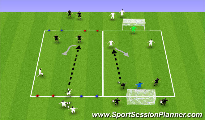 Football/Soccer Session Plan Drill (Colour): Warm-Up