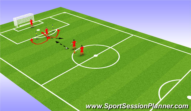 Football/Soccer Session Plan Drill (Colour): CALENTAMIENTO