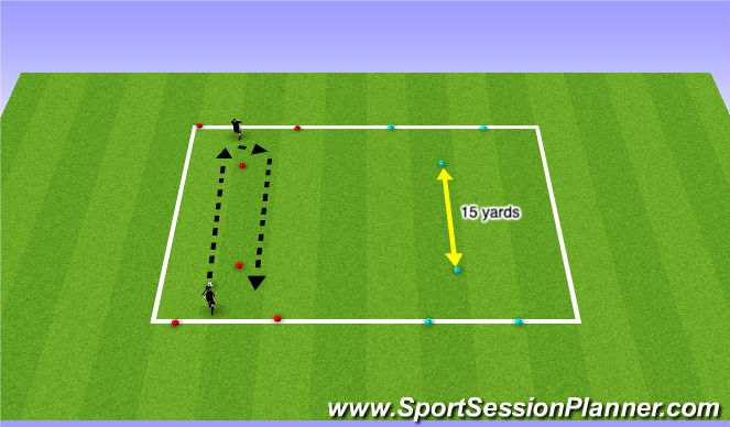 Football/Soccer Session Plan Drill (Colour): Technical Warm-up