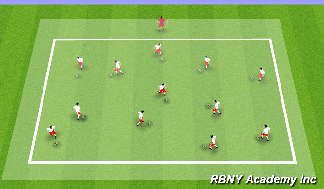 Football/Soccer Session Plan Drill (Colour): Warm up