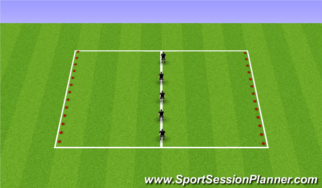 Football/Soccer Session Plan Drill (Colour): Warm up 1