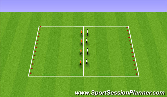 Football/Soccer Session Plan Drill (Colour): Warm up 2