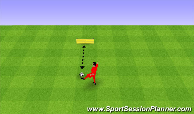 Football/Soccer Session Plan Drill (Colour): Passing against a wall. Podania przy ścianie.