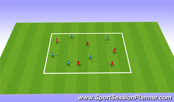 Fútbol Ejercicio del Plan de Sesiones (Color): Technique/ skill work
