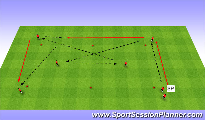 Football/Soccer Session Plan Drill (Colour): Passing Drill