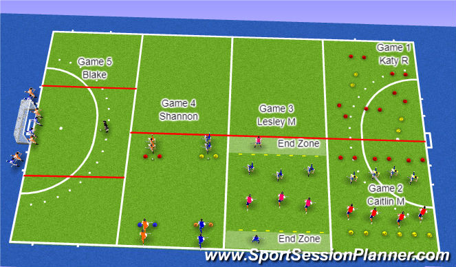 Hockey Session Plan Drill (Colour): P5 G3-G2-G1