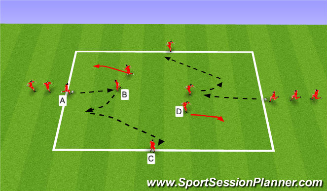 Football/Soccer Session Plan Drill (Colour): Passing Drill