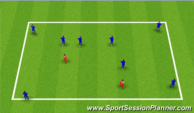 Football/Soccer Session Plan Drill (Colour): Warm Up