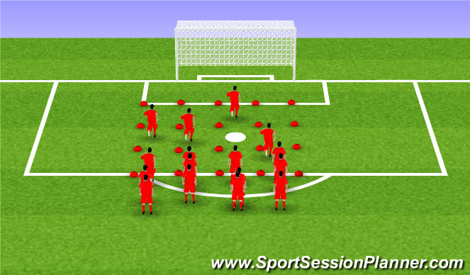 Football/Soccer Session Plan Drill (Colour): Warm Up