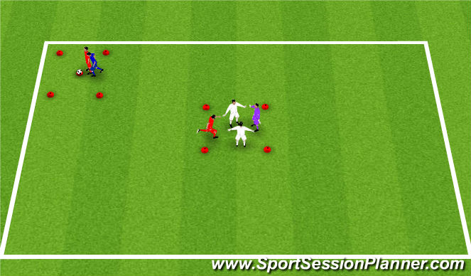 Football/Soccer Session Plan Drill (Colour): Aggression Games