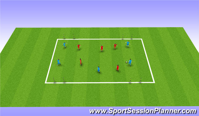 Football/Soccer Session Plan Drill (Colour): SSG