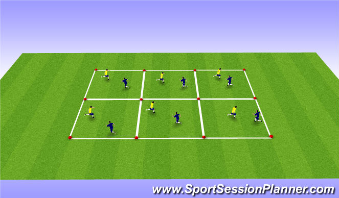 Football/Soccer Session Plan Drill (Colour): Warm Up