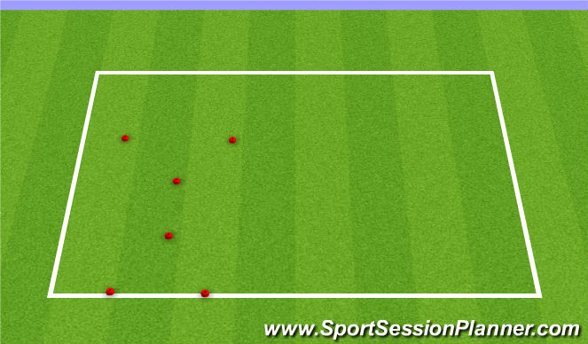 Football/Soccer Session Plan Drill (Colour): Technical warm-up