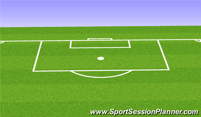 Football/Soccer Session Plan Drill (Colour): 2 v 2+GK