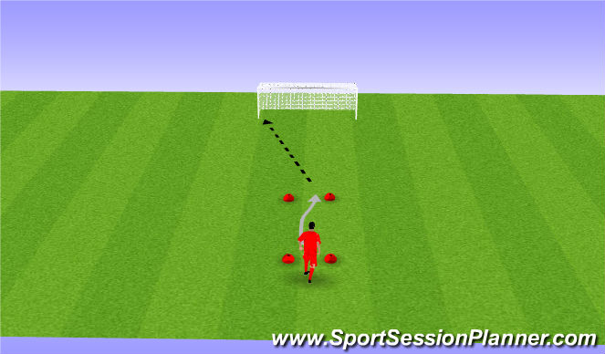 Football/Soccer Session Plan Drill (Colour): Shooting. Strzały,