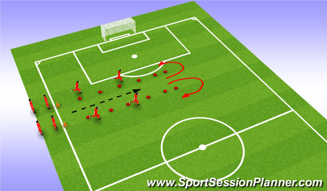 Football/Soccer Session Plan Drill (Colour): Pre - Season conditioning