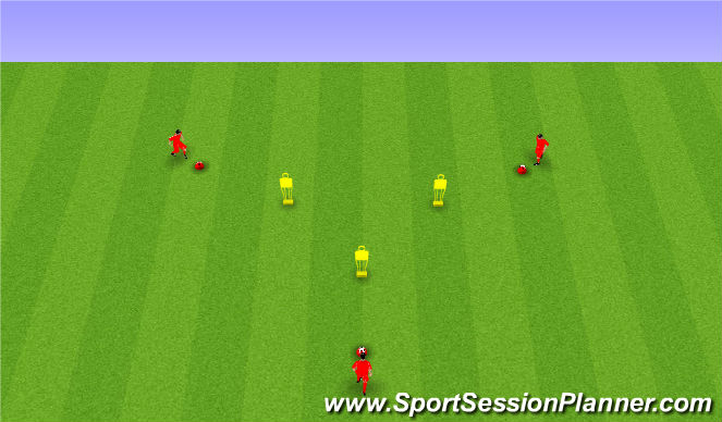 Football/Soccer Session Plan Drill (Colour): Skills Triangle