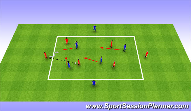 Football/Soccer Session Plan Drill (Colour): Possession
