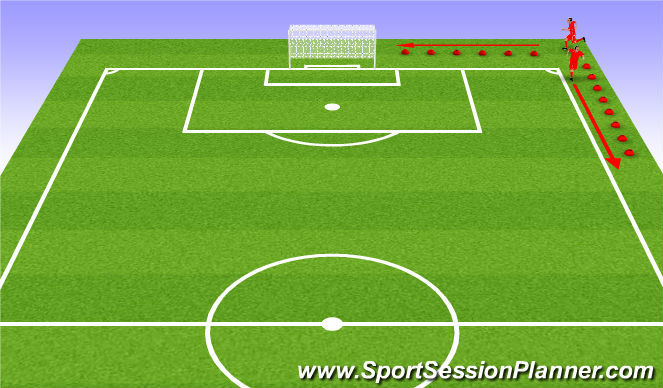 Football/Soccer Session Plan Drill (Colour): Warm Up