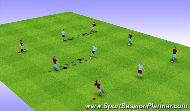 Football/Soccer Session Plan Drill (Colour): Avleveringsøvilsi - simpult