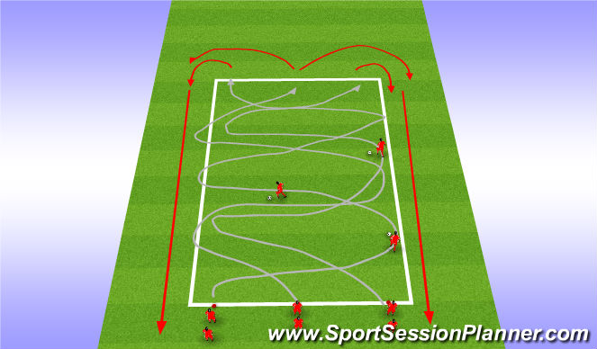 Football/Soccer Session Plan Drill (Colour): Ball mastery #2