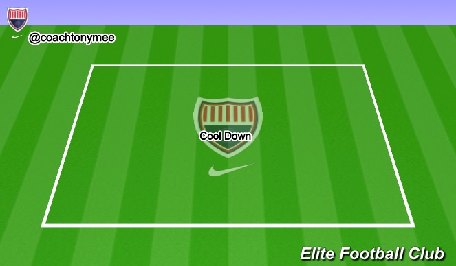 Football/Soccer Session Plan Drill (Colour): Cool Down