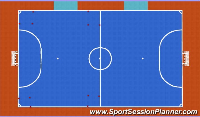 Futsal Session Plan Drill (Colour): Section 1 - Technical Dribbling