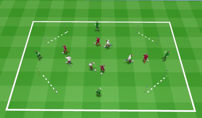 Football/Soccer Session Plan Drill (Colour): 1 v 1 Skill Introduction
