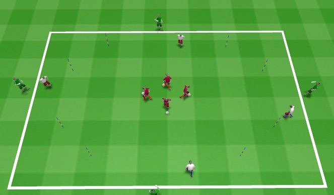 Football/Soccer Session Plan Drill (Colour): 1 v 1 Skill Intro III