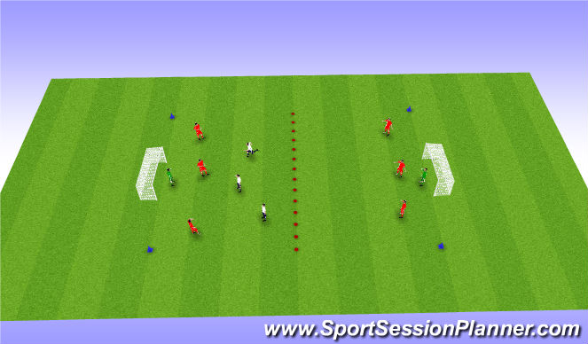 Football/Soccer Session Plan Drill (Colour): Defending Analytical