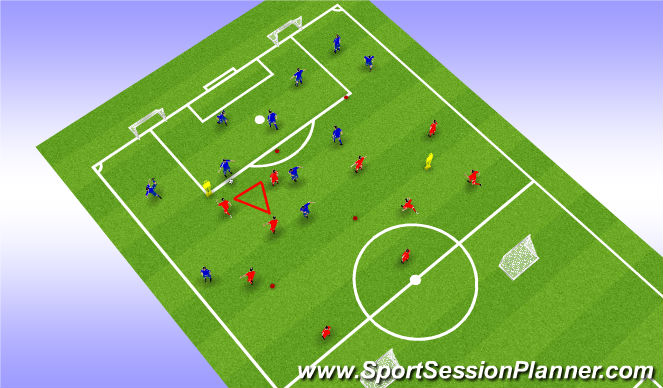 Football/Soccer Session Plan Drill (Colour): High press conditioning game