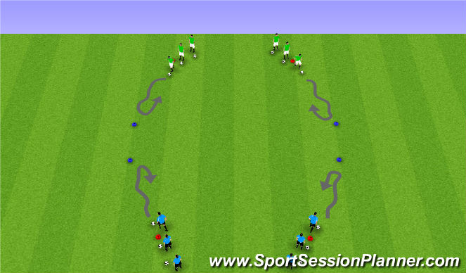 Football/Soccer Session Plan Drill (Colour): Warm-up