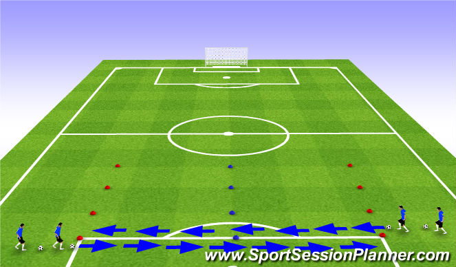 Football/Soccer Session Plan Drill (Colour): Small Touches