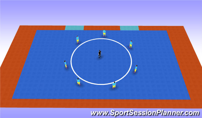 Futsal Session Plan Drill (Colour): Dynamic Stretch