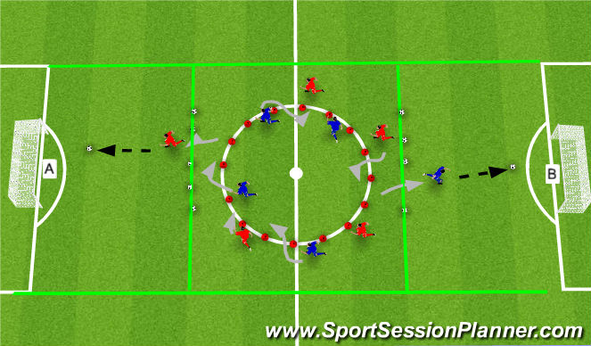 Football/Soccer Session Plan Drill (Colour): Warm-up