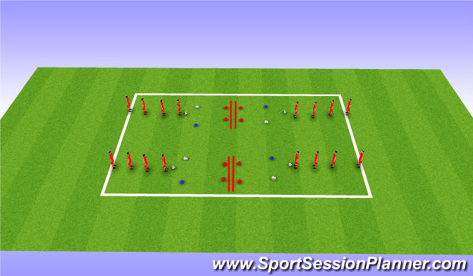 Football/Soccer Session Plan Drill (Colour): Technial Practice