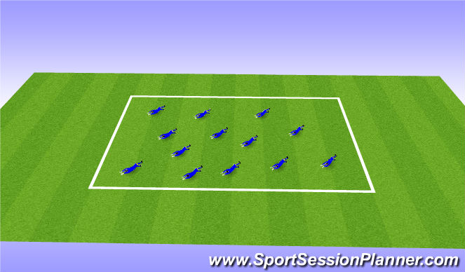 Football/Soccer Session Plan Drill (Colour): Cool Down