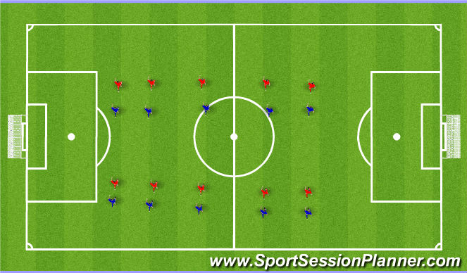 Football/Soccer Session Plan Drill (Colour): Warm Up